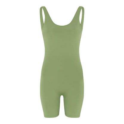 Mantis - Front - Girlfriend Collective Womens-Ladies Scoopback Unitard