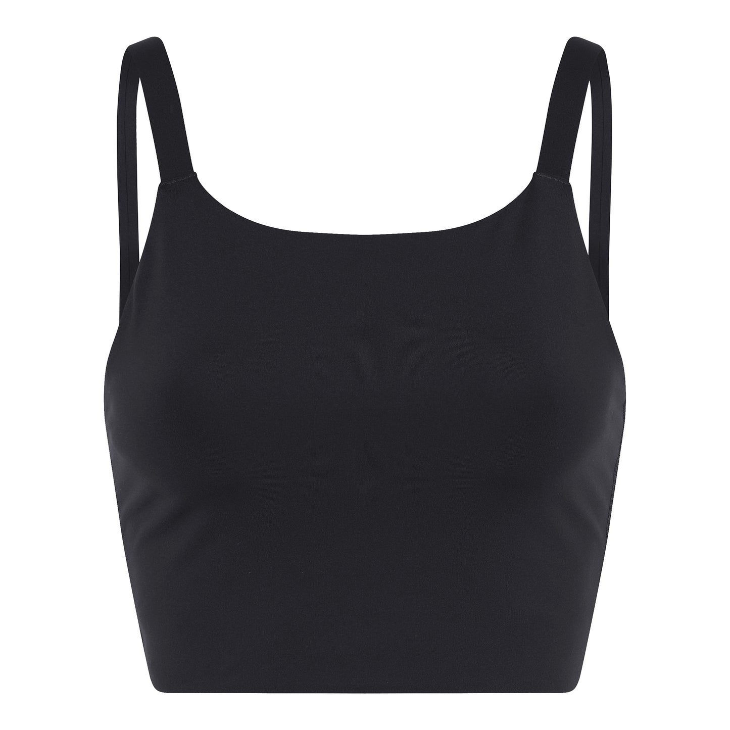 Black - Front - Girlfriend Collective Womens-Ladies Mia High-Neck Sports Bra