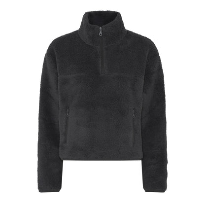 Moon - Front - Girlfriend Collective Womens-Ladies Recycled Half Zip Fleece Jacket