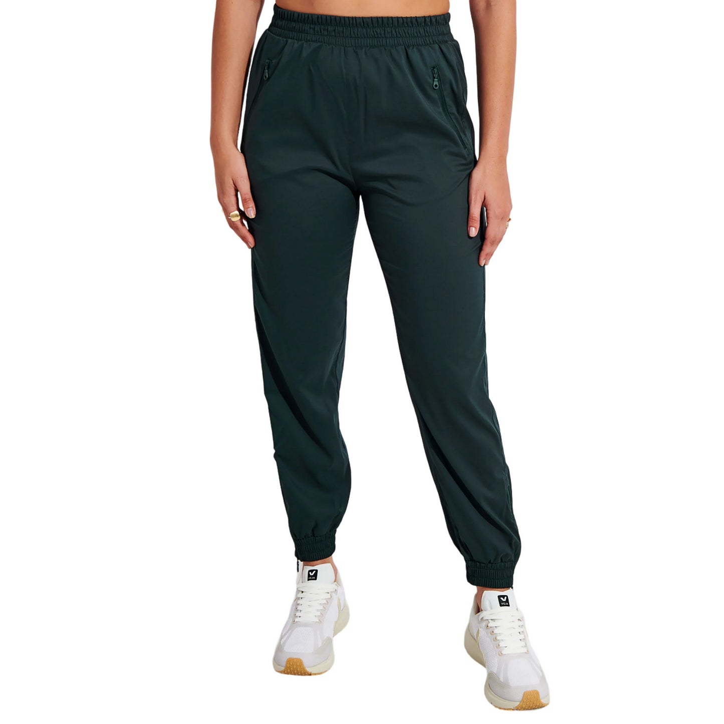 Moss - Front - Girlfriend Collective Womens-Ladies Summit Tracksuit Bottoms