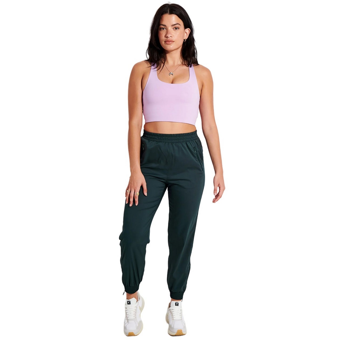 Moss - Back - Girlfriend Collective Womens-Ladies Summit Tracksuit Bottoms
