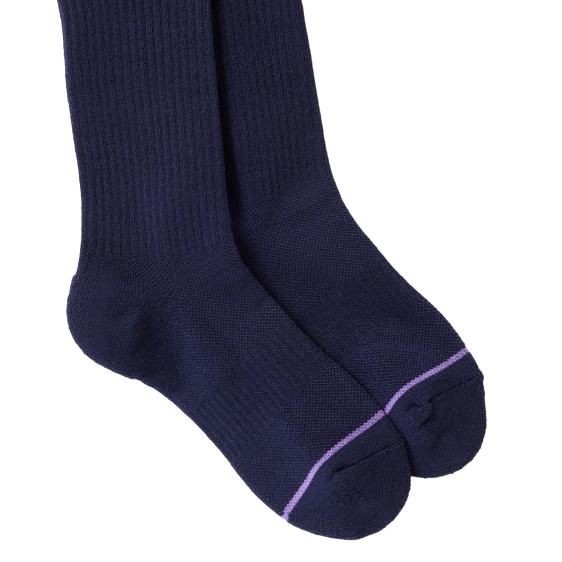 Navy - Back - Girlfriend Collective Womens-Ladies Mindfulness Crew Socks