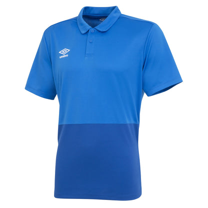 Royal Blue-French Blue - Front - Umbro Mens Polyester Polo Shirt