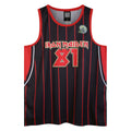 Black-Red - Front - Amplified Mens Killers Iron Maiden Basketball Jersey