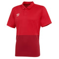 Vermillion-Jester Red - Front - Umbro Boys Polyester Polo Shirt
