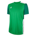 Emerald Green-Verdant Green-White - Front - Umbro Boys Polyester Training Jersey