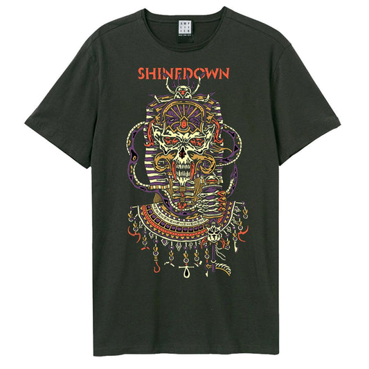Charcoal - Front - Amplified Unisex Adult Skull Shinedown T-Shirt