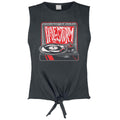 Charcoal - Front - Amplified Womens-Ladies Swirly Record Tank Top