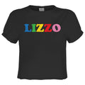 Charcoal - Front - Amplified Womens-Ladies Lizzo Crop T-Shirt