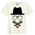 Vintage White - Front - Amplified Unisex Adult 2 Mics Run DMC T-Shirt
