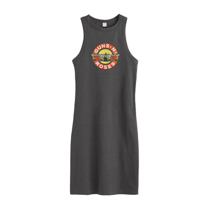 Charcoal - Front - Amplified Womens-Ladies Guns N Roses Slim Sleeveless Dress