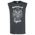 Charcoal - Front - Amplified Mens JC England Motorhead Tank Top