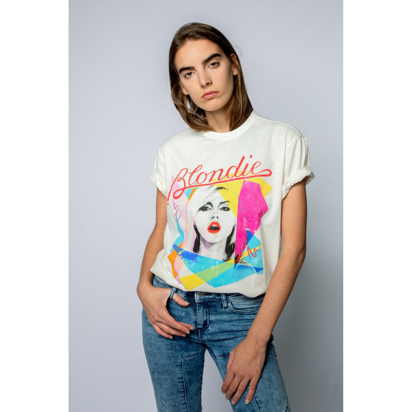 Vintage White - Back - Amplified Unisex Adult Ahoy 80s Blondie T-Shirt