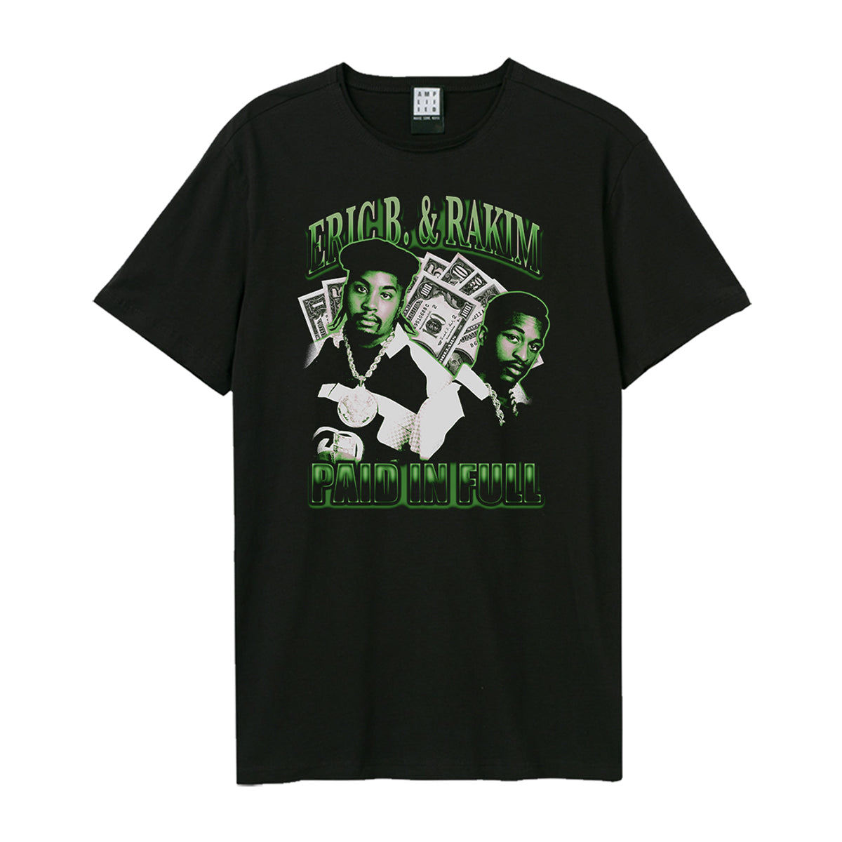 Black - Front - Amplified Mens Paid In Full Eric B. & Rakim T-Shirt