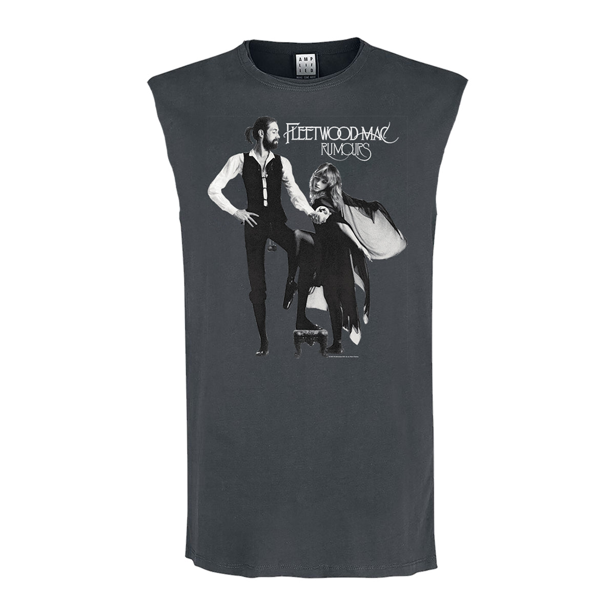 Charcoal - Front - Amplified Mens Rumors Fleetwood Mac Tank Top
