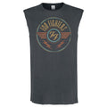 Charcoal - Front - Amplified Mens Air Foo Fighters Tank Top