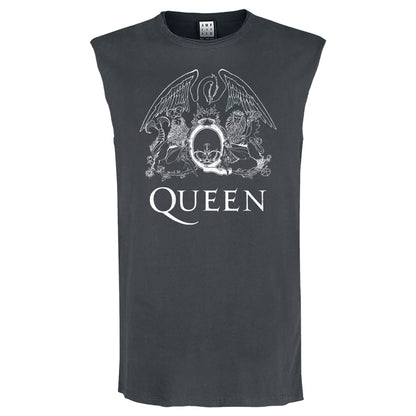 Charcoal - Front - Amplified Mens Royal Crest Queen Tank Top