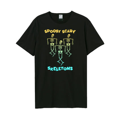 Black - Front - Amplified Unisex Adult Spooky Scary Skeletons Andrew Gold Halloween T-Shirt