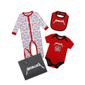 White-Red - Front - Amplified Baby Crayon Lord Metallica Babygrow Set (Pack of 3)