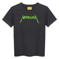Charcoal - Front - Amplified Childrens-Kids Neon Metallica T-Shirt