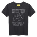 Charcoal - Front - Amplified Childrens-Kids USA 1977 Led Zeppelin T-Shirt