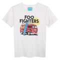 Vintage White - Front - Amplified Childrens-Kids Camper Van Foo Fighters T-Shirt