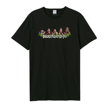Black - Front - Amplified Unisex Adult Wreath Backstreet Boys T-Shirt