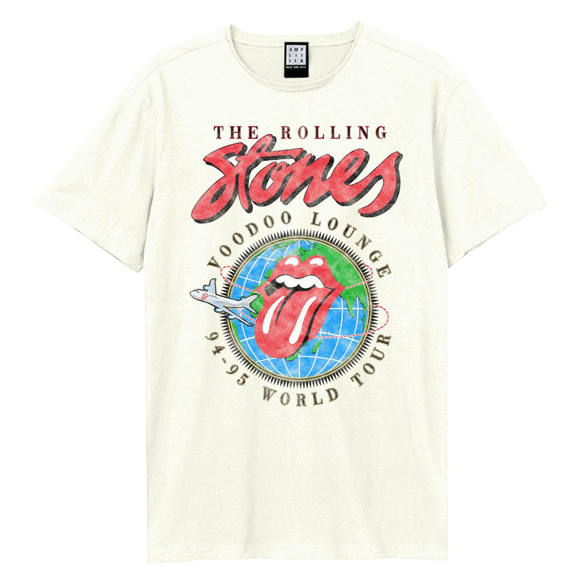 Vintage White - Front - Amplified Mens Voodoo Lounge Tour The Rolling Stones T-Shirt