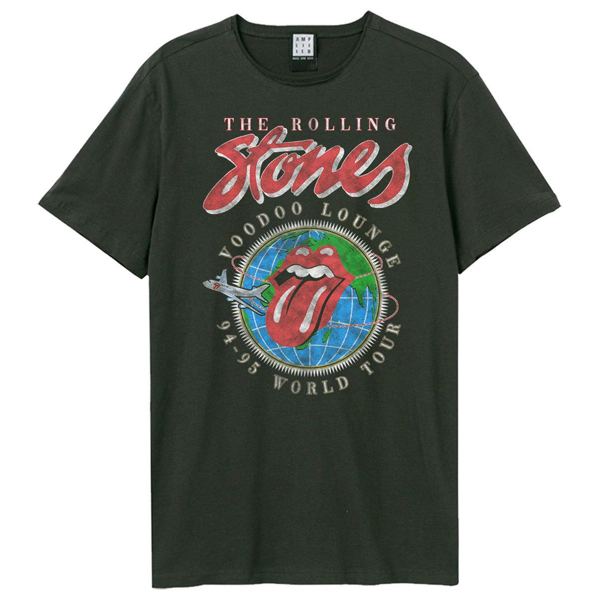 Charcoal - Front - Amplified Mens Voodoo Lounge Tour The Rolling Stones T-Shirt