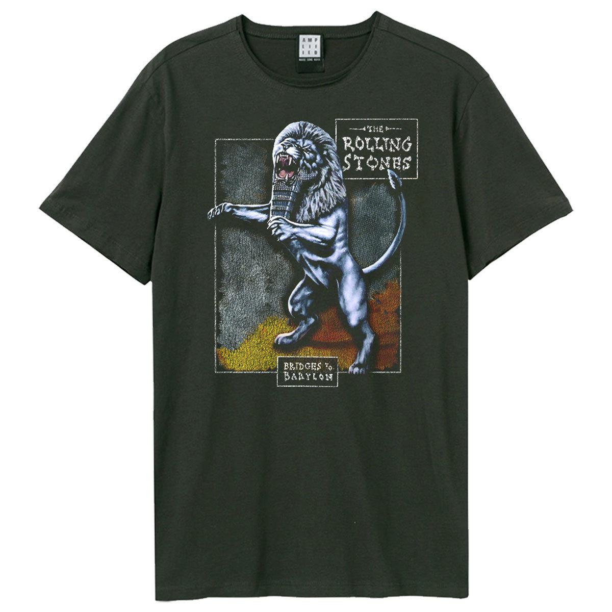 Charcoal - Front - Amplified Mens Bridges To Babylon The Rolling Stones T-Shirt