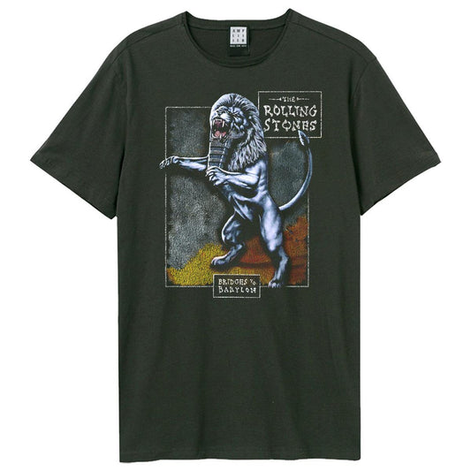 Charcoal - Front - Amplified Mens Bridges To Babylon The Rolling Stones T-Shirt