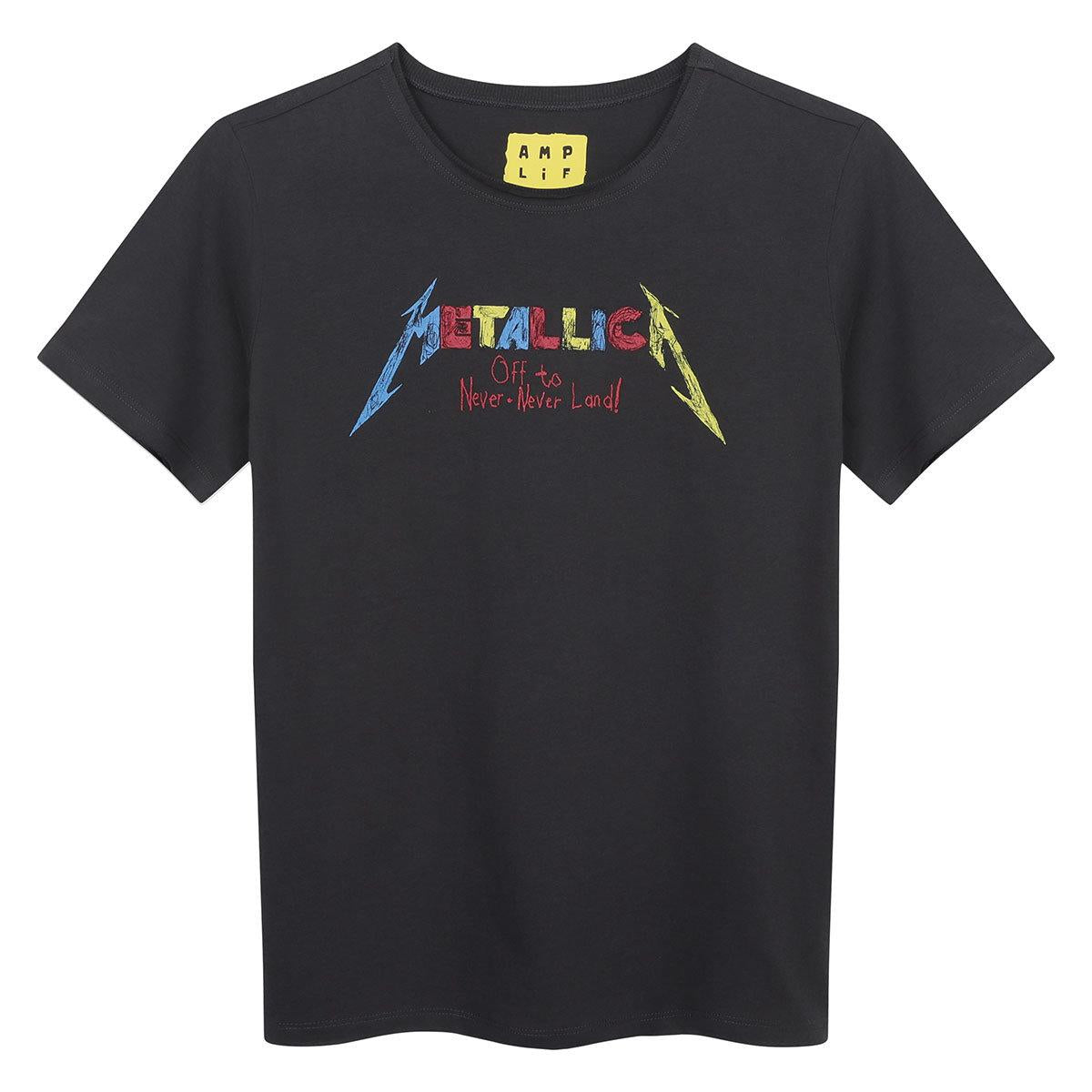 Charcoal - Front - Amplified Childrens-Kids Crayons Out Metallica T-Shirt