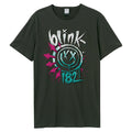 Charcoal - Front - Amplified Mens Blink 182 Logo T-Shirt
