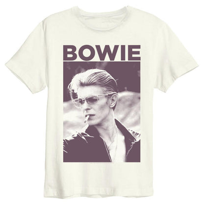 Vintage White - Front - Amplified Unisex Adult Cigarette David Bowie T-Shirt