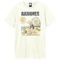 Vintage White - Front - Amplified Unisex Adult Rockaway Beach Ramones T-Shirt
