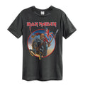 Charcoal - Front - Amplified Unisex Adult Trooper on Steed Iron Maiden T-Shirt