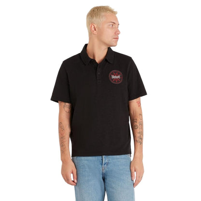 Black - Back - Amplified Mens Des Moines 1995 Slipknot Polo Shirt