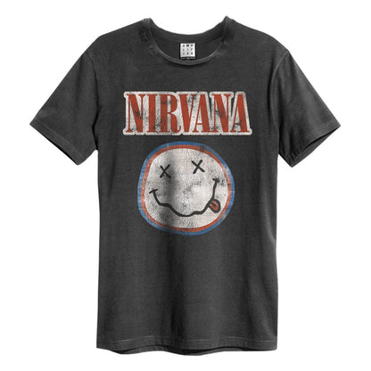 Charcoal - Front - Amplified Unisex Adult Nirvana Logo T-Shirt