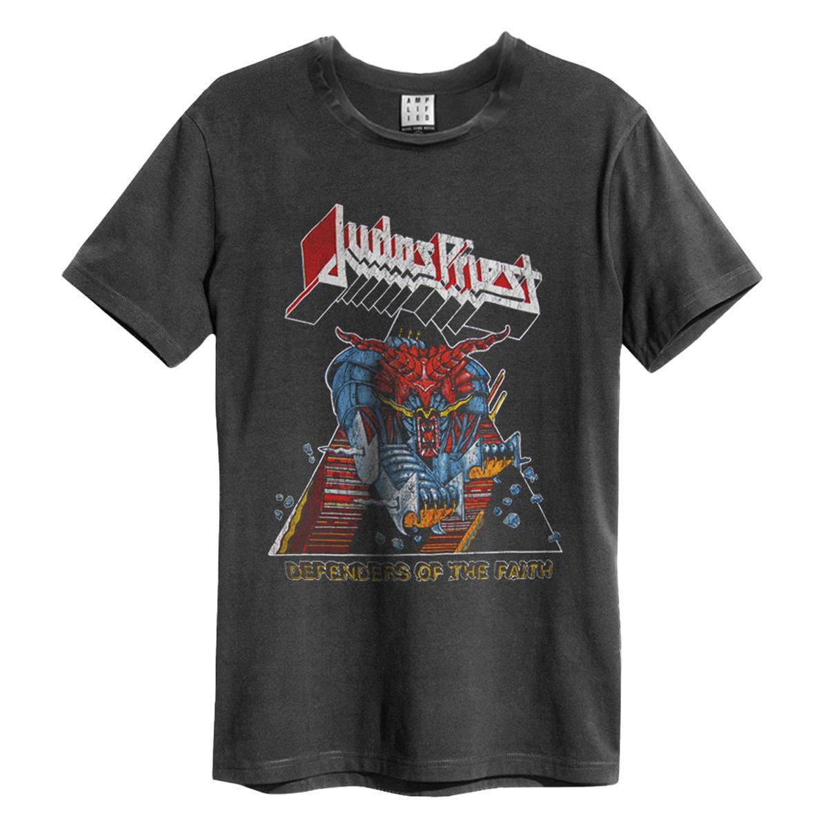 Charcoal - Front - Amplified Unisex Adult Defenders Of The Faith Judas Priest T-Shirt