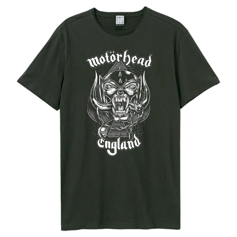 Charcoal - Front - Amplified Unisex Adult England Pt2 Motorhead T-Shirt