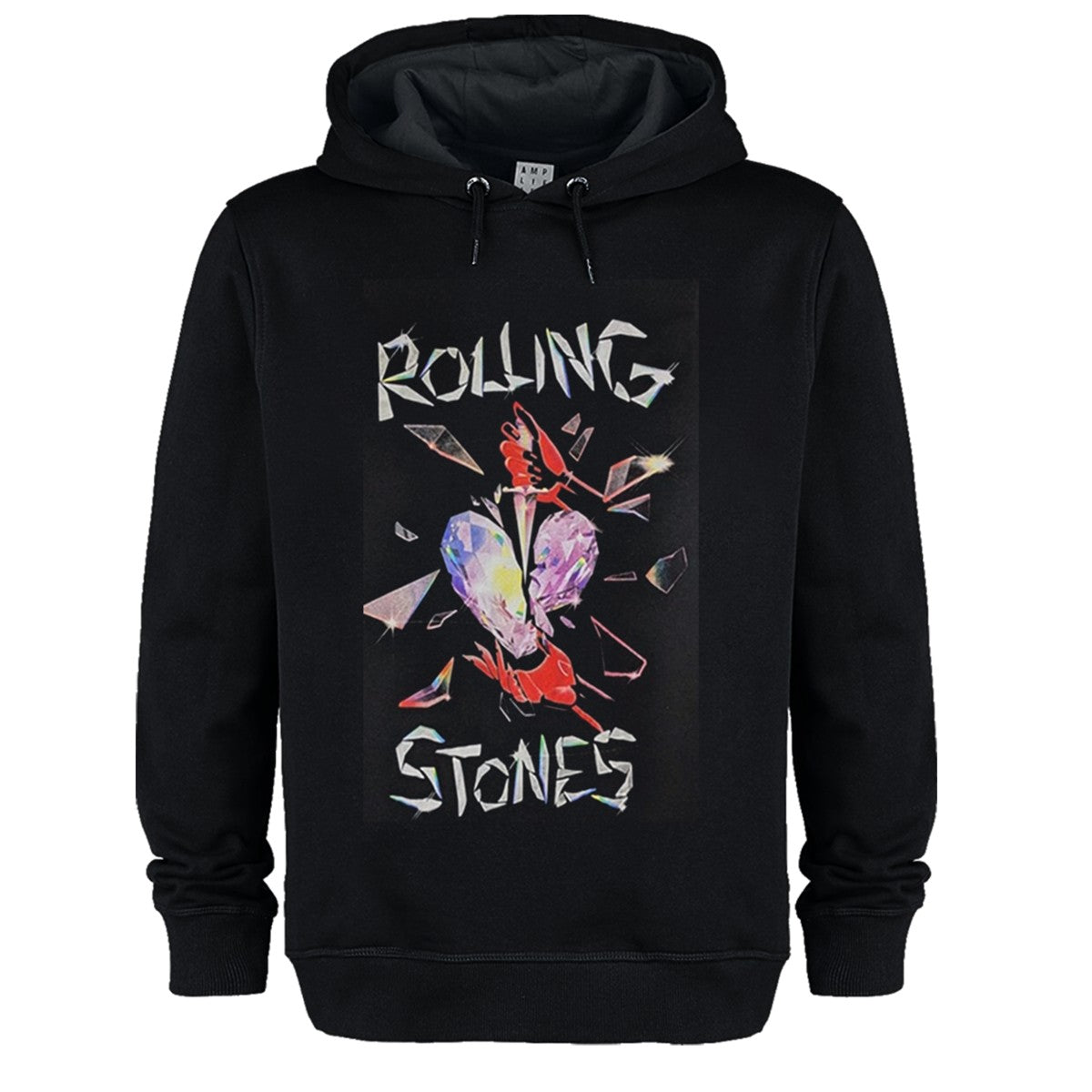 Black - Front - Amplified Unisex Adult Hackney Diamonds The Rolling Stones Hoodie