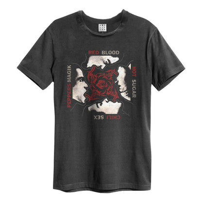 Charcoal - Front - Amplified Unisex Adult Blood Sugar Sex Magik Red Hot Chili Peppers T-Shirt