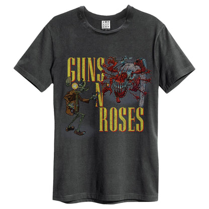 Charcoal - Front - Amplified Unisex Adult Appetite Attack Guns N Roses T-Shirt