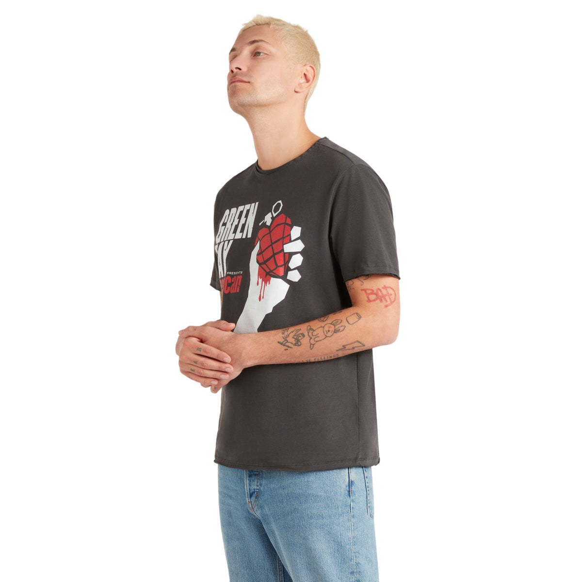 Charcoal - Side - Amplified Unisex Adult American Idiot Green Day T-Shirt