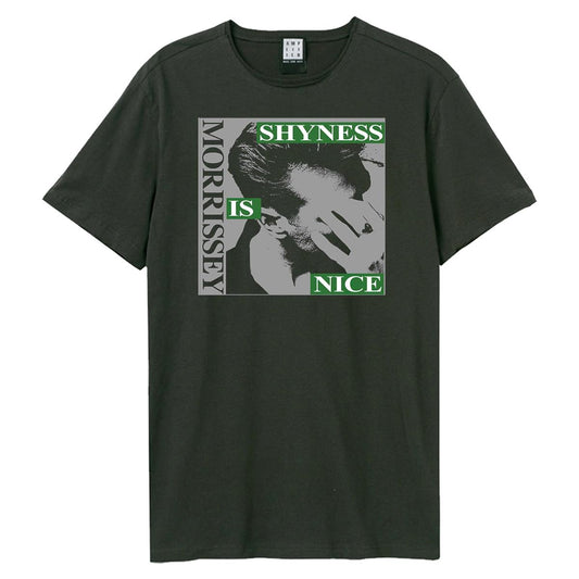 Charcoal - Front - Amplified Unisex Adult Shyness Is Nice Morrissey T-Shirt