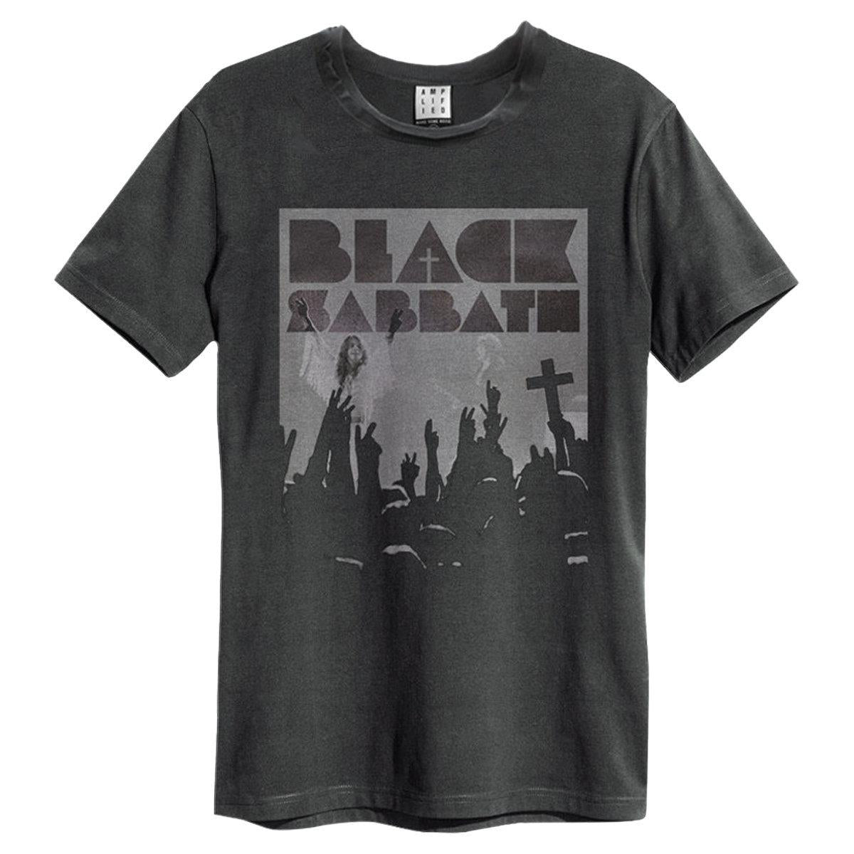 Charcoal - Front - Amplified Unisex Adult Victory Black Sabbath T-Shirt