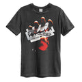 Charcoal - Front - Amplified Unisex Adult British Steel Judas Priest T-Shirt