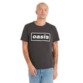 Charcoal - Side - Oasis Unisex Adult Logo T-Shirt