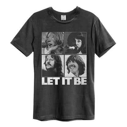 Charcoal - Front - Amplified Unisex Adult Let It Be The Beatles T-Shirt