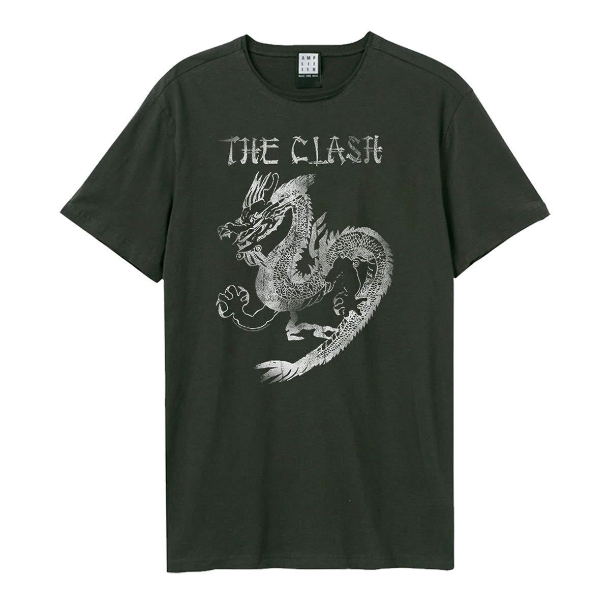 Charcoal - Front - Amplified Unisex Adult New Dragon The Clash T-Shirt
